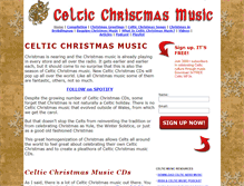 Tablet Screenshot of celticchristmasmusic.net